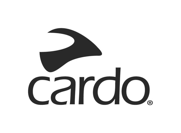 Cardo Systems logo in a modern, tech-focused font, the global leader in motorcycle mesh communication and audio.