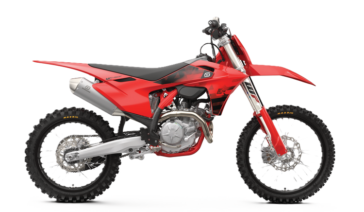 All-red 2026 GASGAS MC 450F motocross bike. Featuring a powerful 450cc engine, lightweight frame, and WP suspension for elite-level track performance. Find this model at Cyclespot Group
