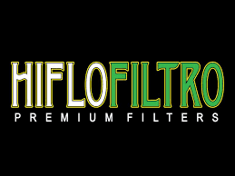 Hiflofiltro logo showing the brand name in its signature style, the world’s first TÜV approved motorcycle oil filters.