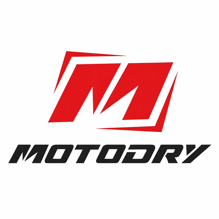 Motodry logo featuring a clean, outdoor-focused design, representing weather-resistant motorcycle apparel and luggage.