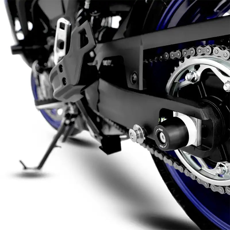 Load image into Gallery viewer, R&amp;G APEX Swingarm Protectors for the Yamaha Tracer 7(GT) 21- Black
