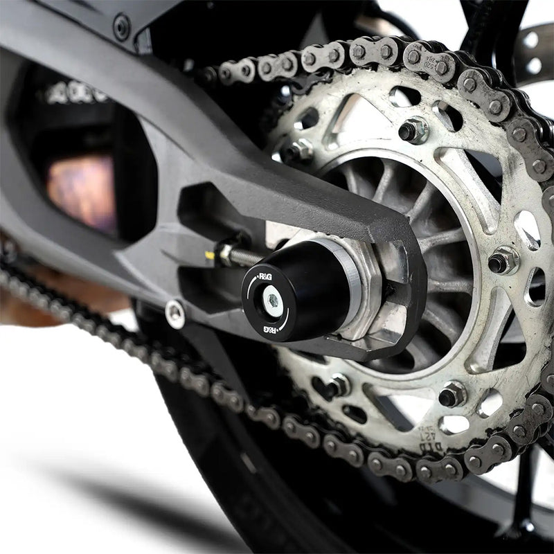 Load image into Gallery viewer, APEX Swingarm Protectors for the Ducati Streetfighter V2(S)- Panigale V2(S) 25 Black R&amp;G
