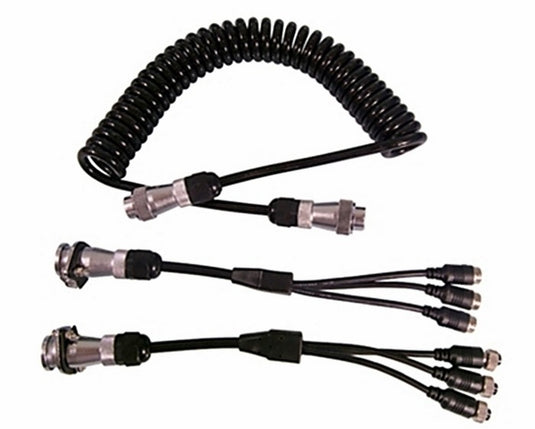 MONGOOSE CAMERA TRAILER CABLE SET 3 X MALE / 3 X FEMALE 4 PIN COMMERCIAL