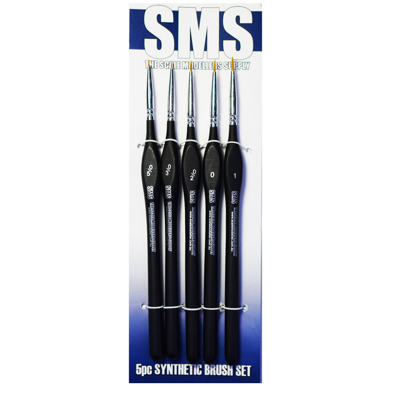 Load image into Gallery viewer, SCALE MODELLERS SUPPLY SYNTHETIC BRUSH SET 5PC
