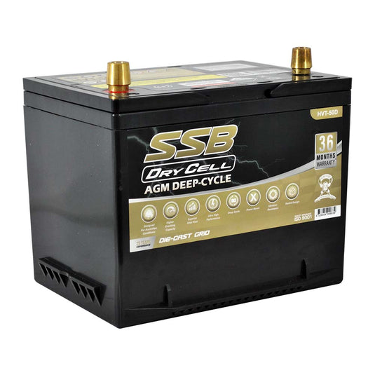 AGM BATTERY DEEP CYCLE DUAL PURPOSE 12V 60AH 600CCA BY SSB ULTRA HIGH PERFORMANCE