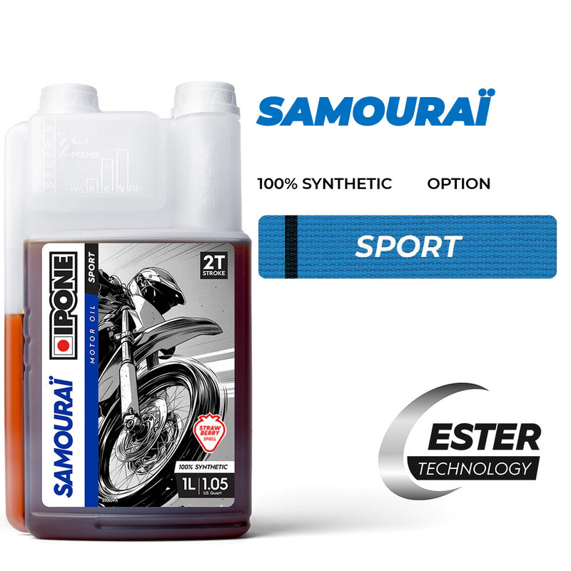 Load image into Gallery viewer, Samourai 100% Synthetic Ester Oil (1L bottle, strawberry scented)

