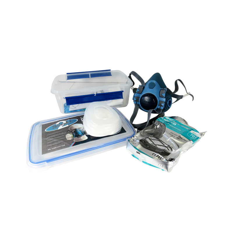 Load image into Gallery viewer, IWATA 2SPRAY HALFMASK PAINTING / SPRAY PAINTING RESPIRATOR KIT
