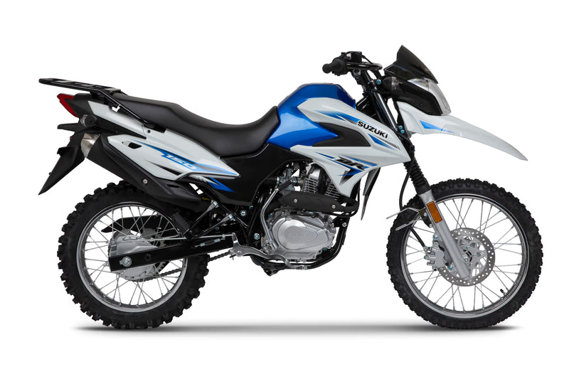 Load image into Gallery viewer, 2026 Suzuki DR150 with blue and white design on a white background
