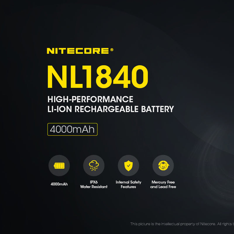 Load image into Gallery viewer, NITECORE 18650 RECHARGEABLE BATTERY 3.6V 5A 4000MAH
