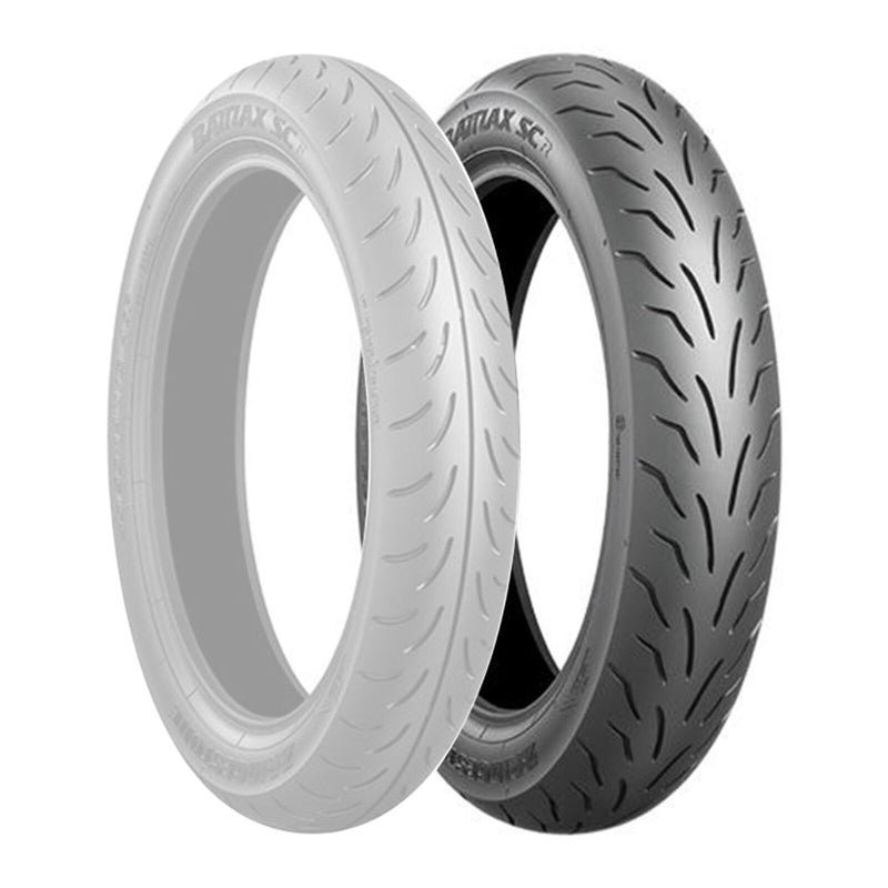 Load image into Gallery viewer, Bridgestone SC1 120/70-12 Rear Scooter Tubeless Tyre
