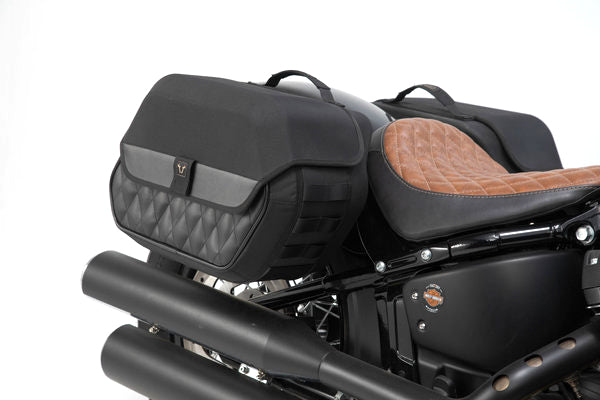 Load image into Gallery viewer, LEGEND GEAR SIDE BAG SYSTEM LH2/LH1 SW MOTECH 25.5/19.5L SOFT TAIL STRBOB 2017-ON STANDARD 2020-ON
