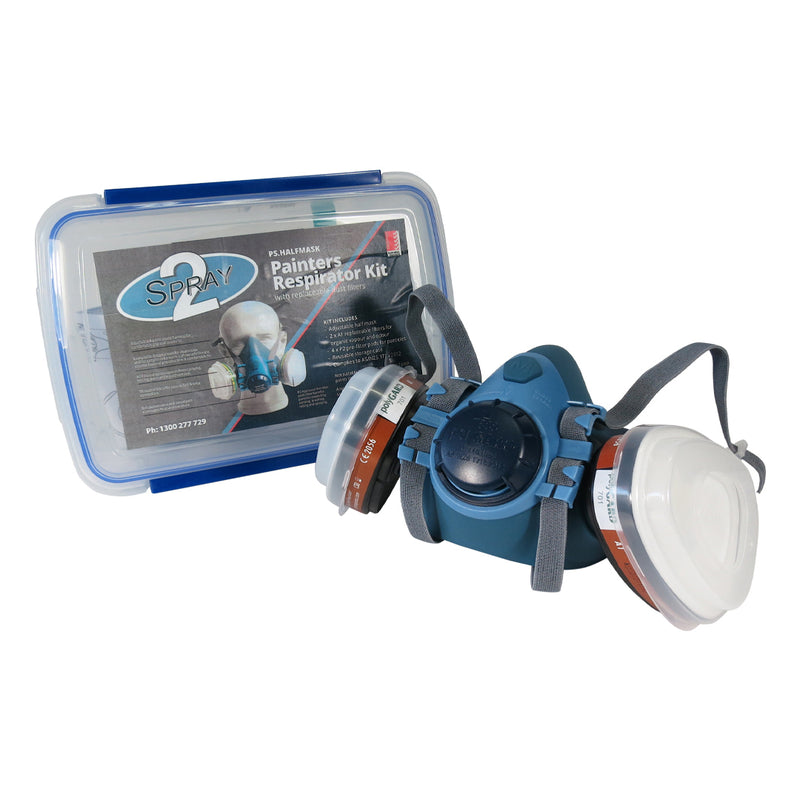 Load image into Gallery viewer, IWATA 2SPRAY HALFMASK PAINTING / SPRAY PAINTING RESPIRATOR KIT
