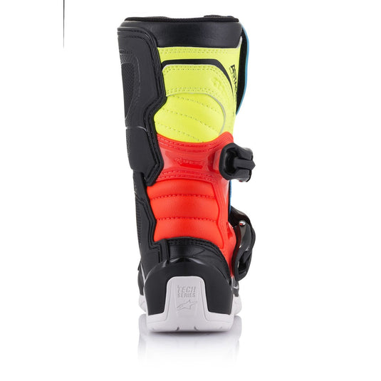 Alpinestars Tech-3S Kids MX Boots Black/Yellow Fluoro/Red Fluoro