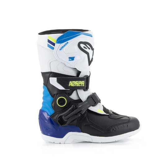 Alpinestars Tech-3S Kids MX Boots White/Black/Enamel Blue