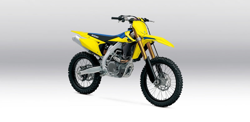 Load image into Gallery viewer, Yellow 2026 Suzuki RM-Z450 dirt bike on a white background
