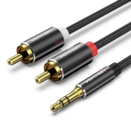 VENTION 2X RCA MALE TO 3.5MM TRS CABLE 50CM FOR SKAA AKIKO/RUSH