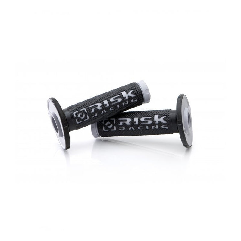 Load image into Gallery viewer, HANDLEBAR GRIPS RISK RACING ERGO BLACK GREY
