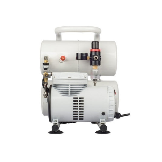 FORMULA AIRBRUSH COMPRESSOR 1/4HP WITH TWIN TANKS 7.5L