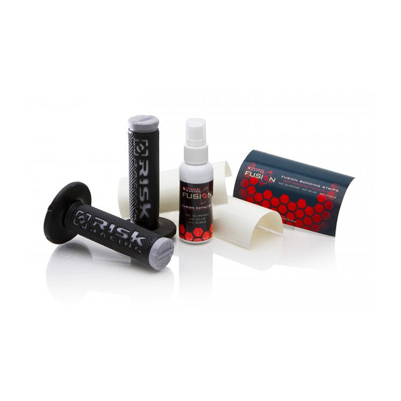 Load image into Gallery viewer, HANDLEBAR GRIPS RISK RACING ERGO BLACK GREY
