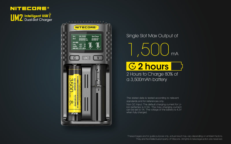 Load image into Gallery viewer, NITECORE INTELLIGENT BATTERY CHARGER USB DUAL SLOT
