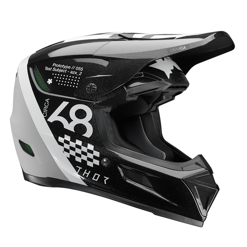 Load image into Gallery viewer, THOR HELMET REFLEX RIOT BLACK/WHITE
