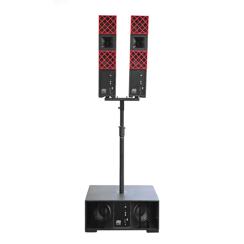 Load image into Gallery viewer, DILLINGER LABS DFA + DFB SPEAKER PAIR &amp; SINGLE SUBWOOFER BATTERY POWERED WIRELESS PRO AUDIO KIT
