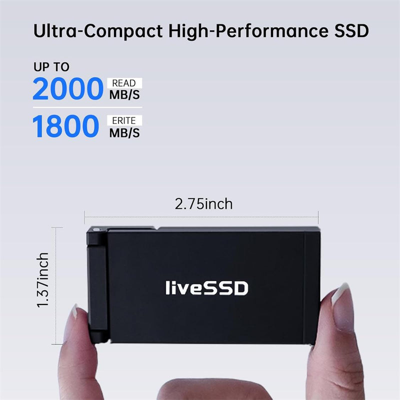 Load image into Gallery viewer, RENICE X5G LIVESSD USB 3.2 PORTABLE SSD R2000MB/S W1800MB/S 1TB
