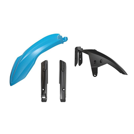 PLASTICS RTECH 3 PIECE FRONT FENDER & FORK LIGHT BLUE BLACK YAMAHA XT700Z TENERE 19-24