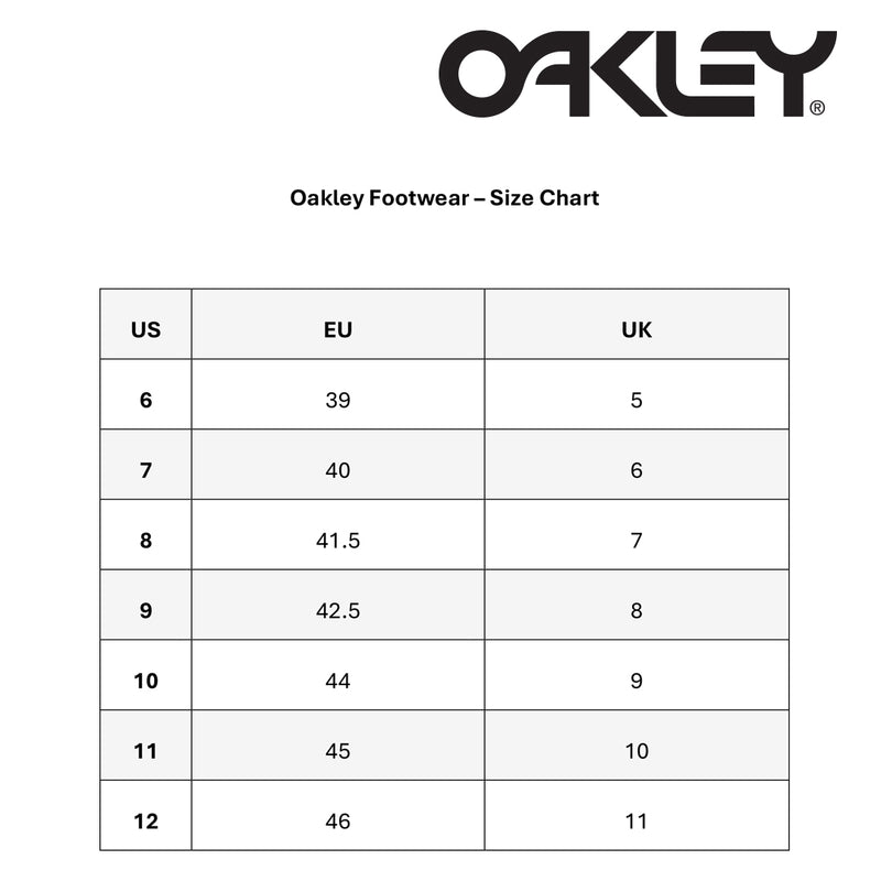 Load image into Gallery viewer, Oakley Footwear size chart
