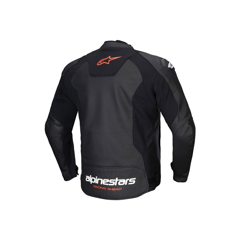 Load image into Gallery viewer, Alpinestars Faster v3 Leather Jacket Black/Red Fluoro
