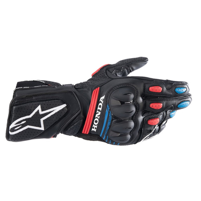Load image into Gallery viewer, Alpinestars Honda SP-8 v3 Gloves Black/Bright Red/Blue
