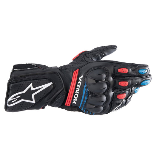 Alpinestars Honda SP-8 v3 Gloves Black/Bright Red/Blue