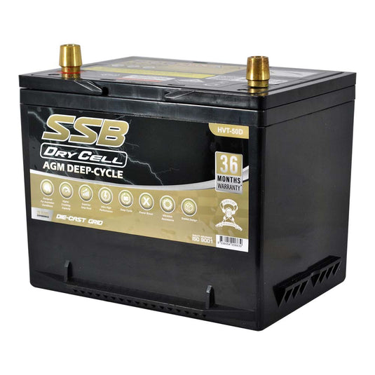 AGM BATTERY DEEP CYCLE DUAL PURPOSE 12V 60AH 600CCA BY SSB ULTRA HIGH PERFORMANCE