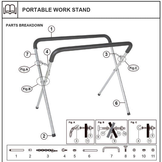 EDS AUTO PORTABLE WORK STAND SPARE RUBBER FOOT SINGLE