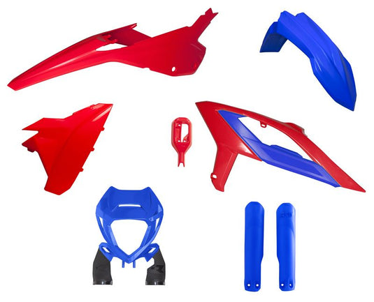 PLASTICS KIT RTECH 6 PIECE RED BLUE BETA 125RR 200RR 250RR 300RR 350RR 390RR 430RR 480RR