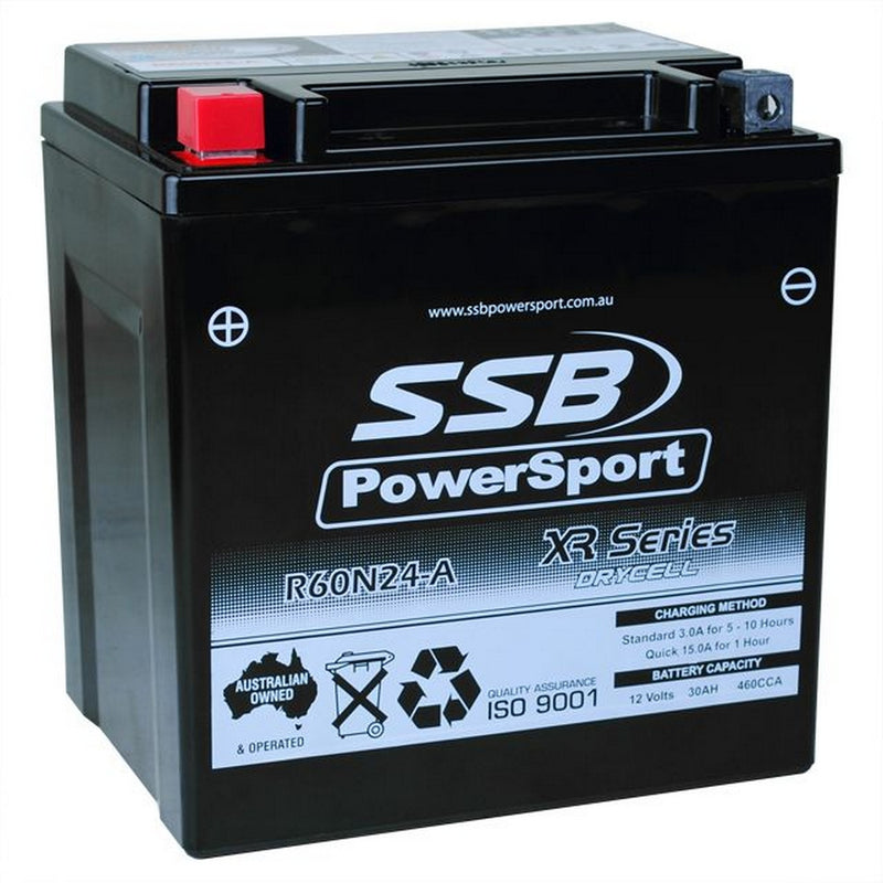 Load image into Gallery viewer, MOTORCYCLE AND POWERSPORTS BATTERY AGM 12V 30AH 460CCA BY SSB HIGH PERFORMANCE
