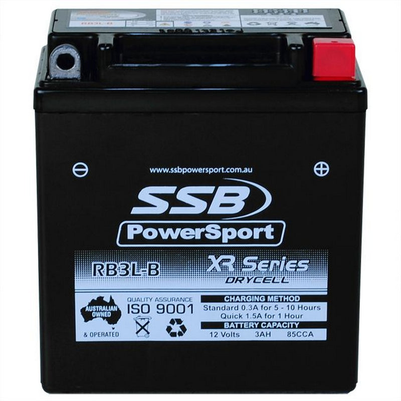Load image into Gallery viewer, MOTORCYCLE AND POWERSPORTS BATTERY (YB3L-B) AGM 12V 3AH 85CCA BY SSB HIGH PERFORMANCE
