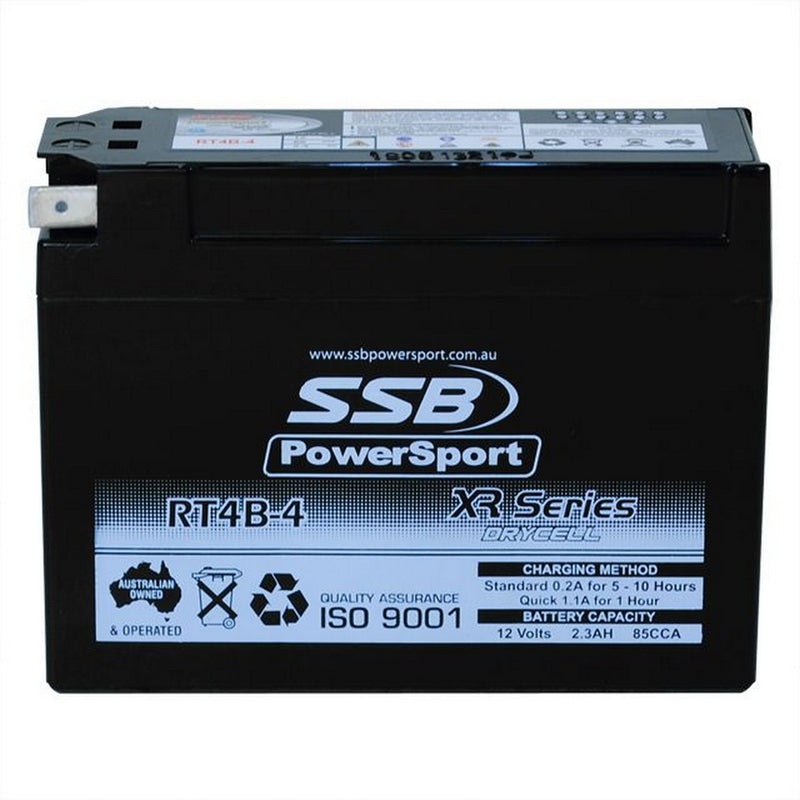 Load image into Gallery viewer, MOTORCYCLE AND POWERSPORTS BATTERY (YT4B-BS) AGM 12V 0.2AH 85CCA SSB HIGH PERFORMANCE
