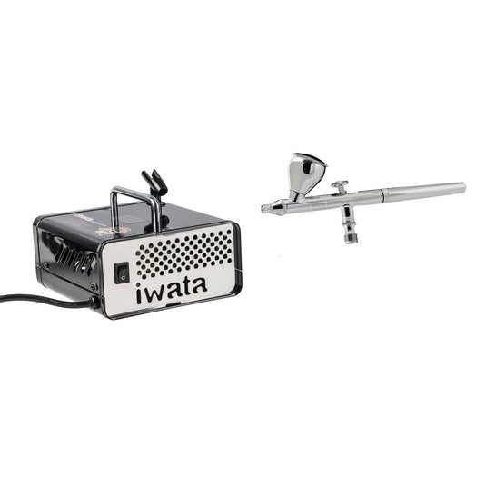 IWATA AIRBRUSH KIT INTERMEDITE HP.CN + IS35 COMPRESSOR
