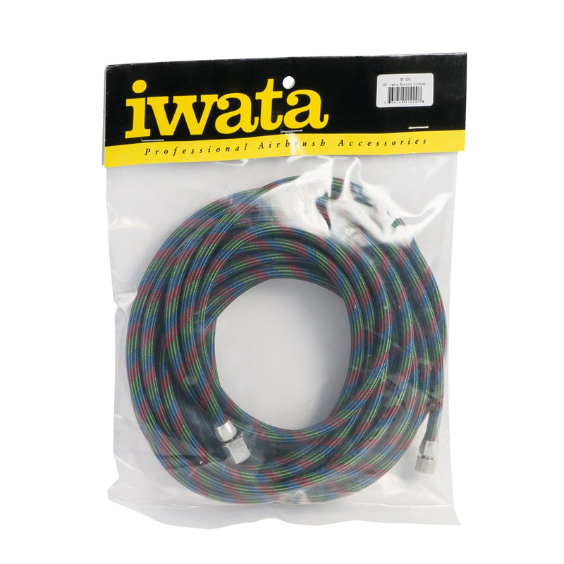 Load image into Gallery viewer, IWATA AIRBRUSH HOSE BRAIDED 6M 1/4" X 1/8" CONNECTIONS
