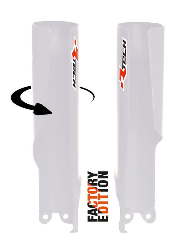 Load image into Gallery viewer, FORK PROTECTORS RTECH WHITE GAS GAS EC EX MC ECF EXF MCF KTM EXC SX XC XC-W EXC-F SX-F XC-F XCF-W
