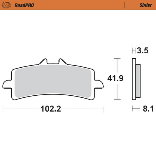 BRAKE PADS MOTO MASTER FRONT ROAD PRO SINTERED DUCATI KAWASAKI KTM MV SUZUKI YAMAHA