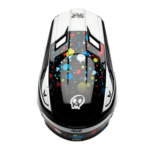 THOR HELMET FLEET SPLAT BLACK YOUTH