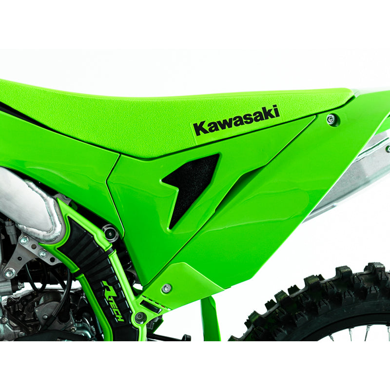 Load image into Gallery viewer, AIR BOX COVER RTECH LEFT HAND SIDE VENTED GREEN KAWASAKI KX250 KX250X KX300X KX450F KX450X
