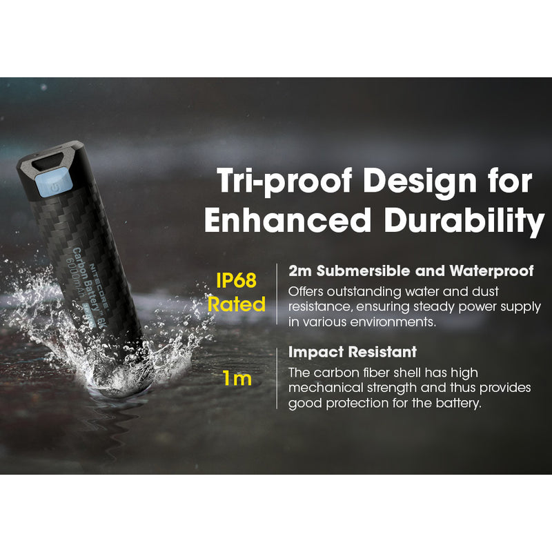 Load image into Gallery viewer, NITECORE LI-ION RECHARGEABLE USB C BATTERY 6000MAH 3.6V
