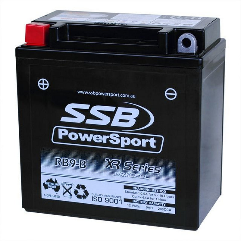 Load image into Gallery viewer, MOTORCYCLE AND POWERSPORTS BATTERY (YB9-B) AGM 12V 9AH 200CCA BY  SSB HIGH PERFORMANCE
