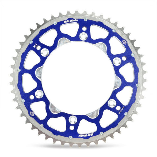SPROCKET REAR MOTO MASTER FUSION DUAL RING 50T BLUE YAMAHA TTR WR YZ
