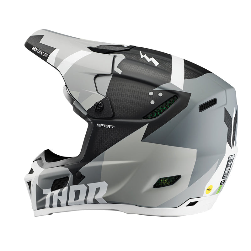 Load image into Gallery viewer, THOR HELMET REFLEX BRAVE GREY/WHITE
