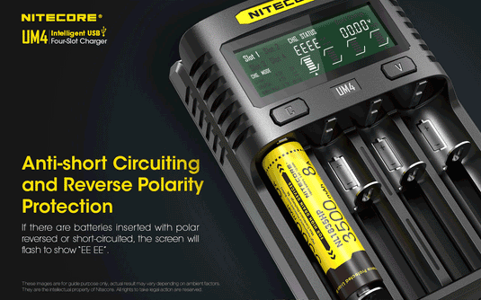 NITECORE INTELLIGENT BATTERY CHARGER USB FOUR SLOT CHARGER