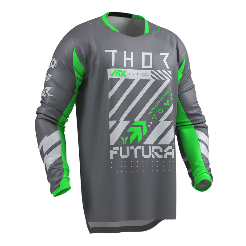 Load image into Gallery viewer, THOR MX JERSEY LAUNCHMODE FUTURA CHAR/GREEN

